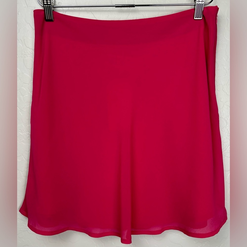 NEW Heatherly Stitch Fix Hot Barbie Pink Flutter Flounce Mini Skirt Sz M 0664‎